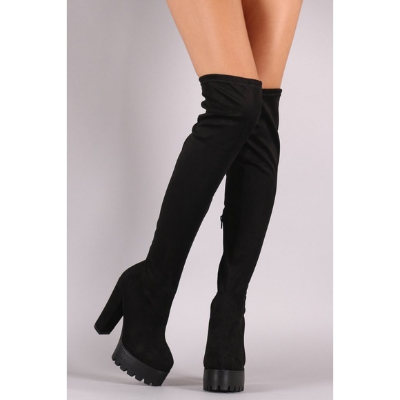 COPY - Size 9 chunky platform thigh high boots - Picture 2 of 8